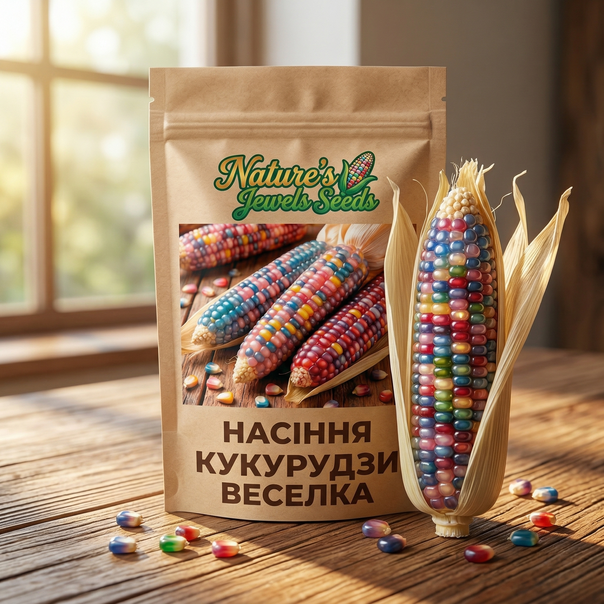 Урожай райдужної кукурудзи